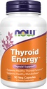 תוספי מזון עכשיו, Thyroid EnergyTM, Iodine ו Tyrosine בתוספת Selenium, Zinc ו Copper, 90 ואג קפסולות