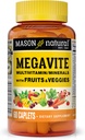MASON NATURAL ויטמין Megavite פירות ו- Veggies מינרלים פורמולה, 60 הרוזן