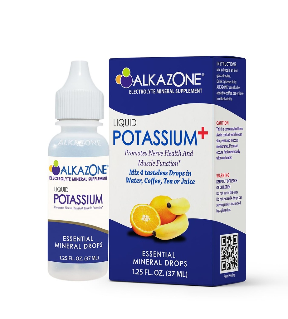 ALKAZONE נוזל Potassium+ | תוספי נוזלים יש קצב Absorption מהיר יותר | ריכוז | Easiest Way to take Potassium
