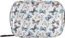 Naanle Blue Butterfly 7 Day Pill Case Travel מארגנת עם Zipper Bag - Portable Weekly Case - גודל קומפקטי עבור תוסף ויטמין Holder
