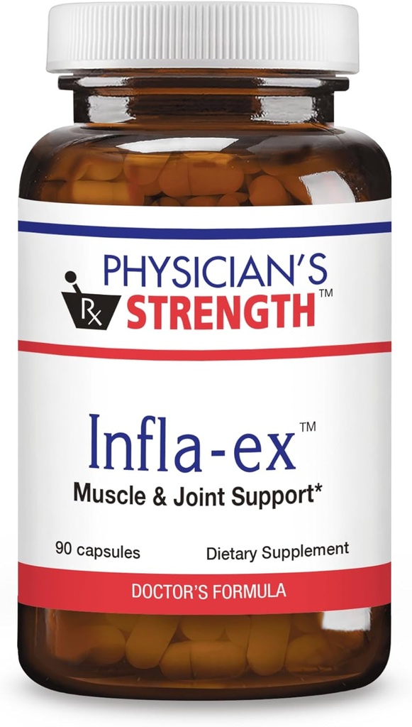 כוח פיזיקליאני Infla-ex - 90 קפסולות - שריר ותמיכה משותפת - Non-GMO - 45 משרתות