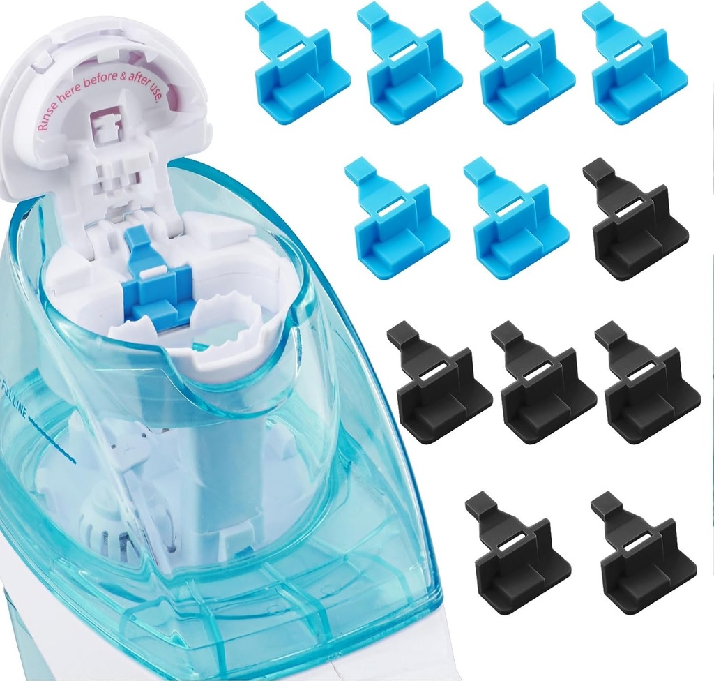 Silicone Saltwater Pods Refills אביזרים תאימות עם Navage Nasal Care Nasal Irrigation System - Save Salt Water pods for Easy Operation (6 שחור + 6 כחול), nomal