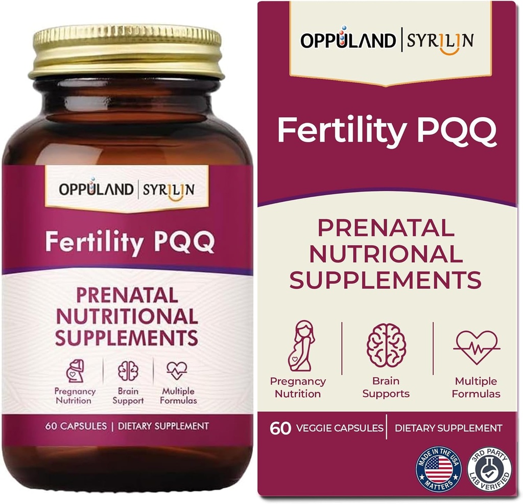 פריון PQQ-Prenatal Nutritional תוספי מזון-Supports Prenatal Health, Pregnancy Wellness 60 קפסולות