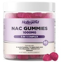 6 ב 1 NAC חניכיים, Chewable N Acetyl Cysteine 1000 מ"ג תוספת עבור ילדים ומבוגרים, עם ALA, Zinc, ויטמין C & E, Selenium, תמיכה אנטי-חמצן & Immune System, Blueberry Flavor, סוכר חינם, 60 Ct, 60 C.
