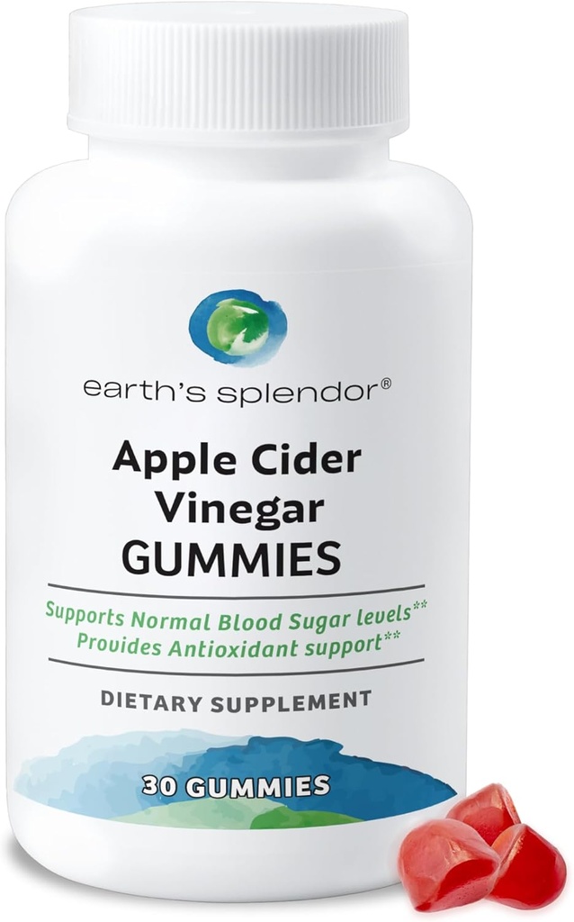 Apple Cider Vinegarmies - 30 Count - טבעוני, non-GMO, Gluten-Free - תומך בבריאות העיכול, Detox, Immune System & Natural Energy - Delicious Fruity Flavor