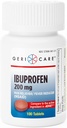 GeriCare Ibuprofen 200 מ"ג כאב Reliever ו Fever מקטין - טבליות עבור כאבי ראש, קרקרים, Toothaches, ו- Joint Pain 100 Count (Pack of 1)