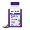 Natrol Fast Dissolve Melatonin 1 מ"ג, תוספים עבור שינה מנוחה, תמיכה בשינה למבוגרים, 200 טבליות סטרוברי-Flavored מלטונין, עד 200 יום אספקה.