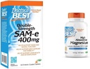 Doctor's Best SAM-e 400 מ"ג, טבעוני, Gluten Free, Soy Free, Mood ו- Joint Support, 60 Enteric Coated & High Absorption Magnesium Glycinate Lysinate, 100% Chelated, non-GMO, טבעוני, Glutenolten Gluten
