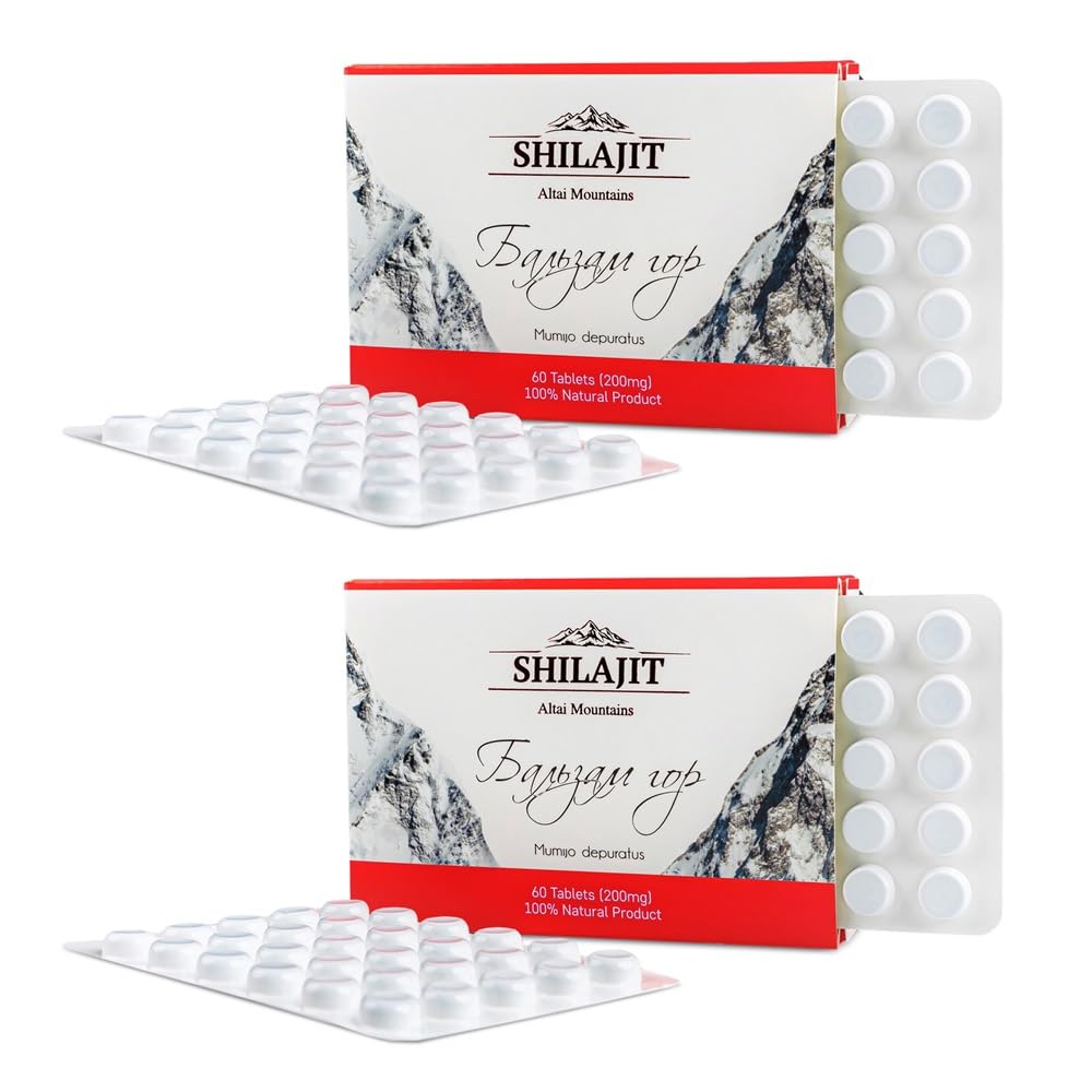 Altai Shilajit 120 טבליות Mountain Balsam תווית - המקורי Altai סיביר 100% טהור Fulvic Acid ו Trace מינרלים
