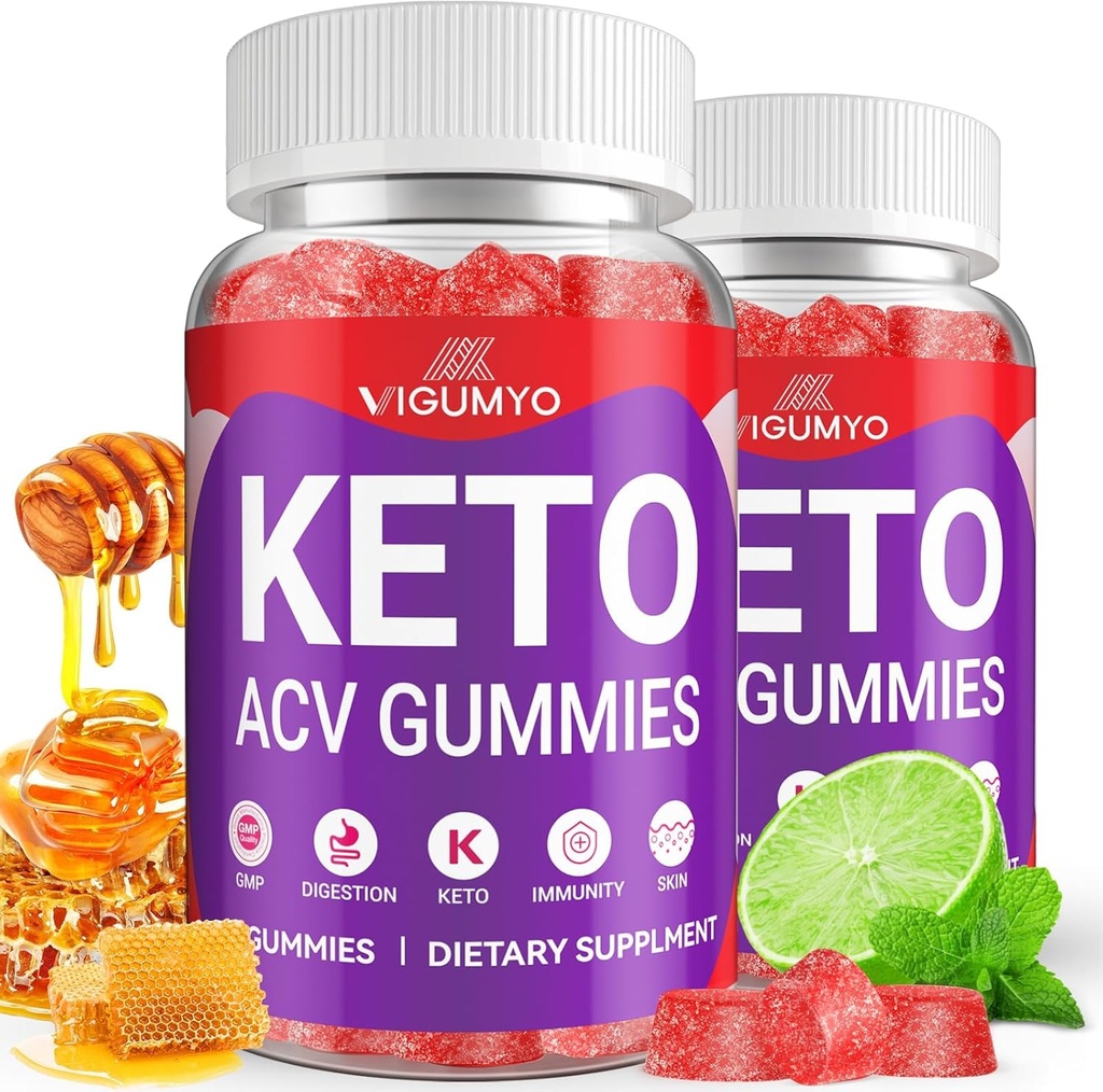 Keto ACV Gummies 1500MG Keto Apple Cider Vinegar פורמולה עם אבקת מיץ Pomegranate B12 לא טבעוני 120 חניכיים