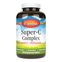 Carlson - Super-C Complex, ויטמין C + Bioflavonoids, Immune Function & Optimal Wellness, Antioxidant, 250 טבליות צמחוניות