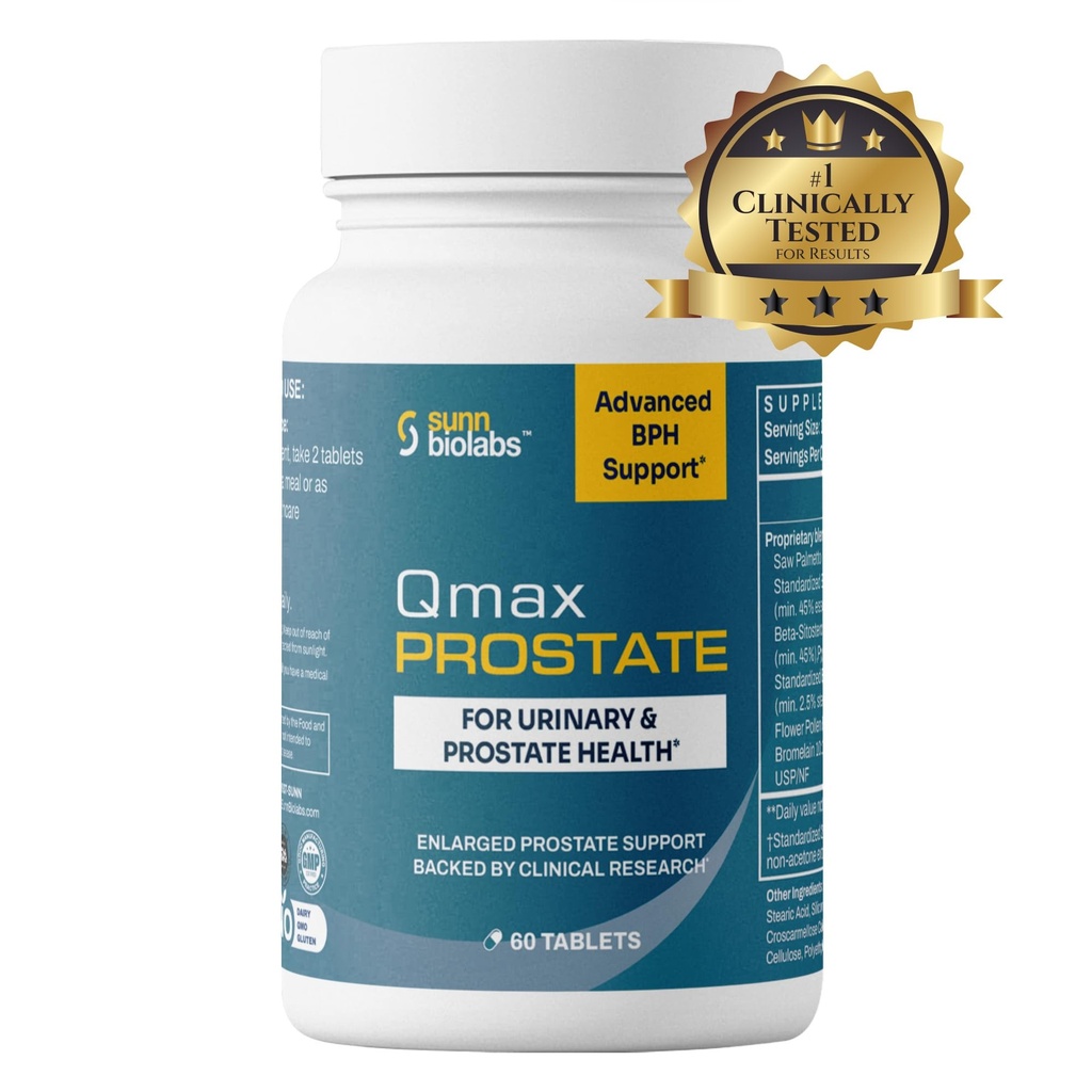 Qmax Prostate with Premium Saw Palmetto - דוקטור פורמולה תוספת עבור BPH, Enlarged Prostate, ו- Urinary Flow Support - Prostate Health for Men