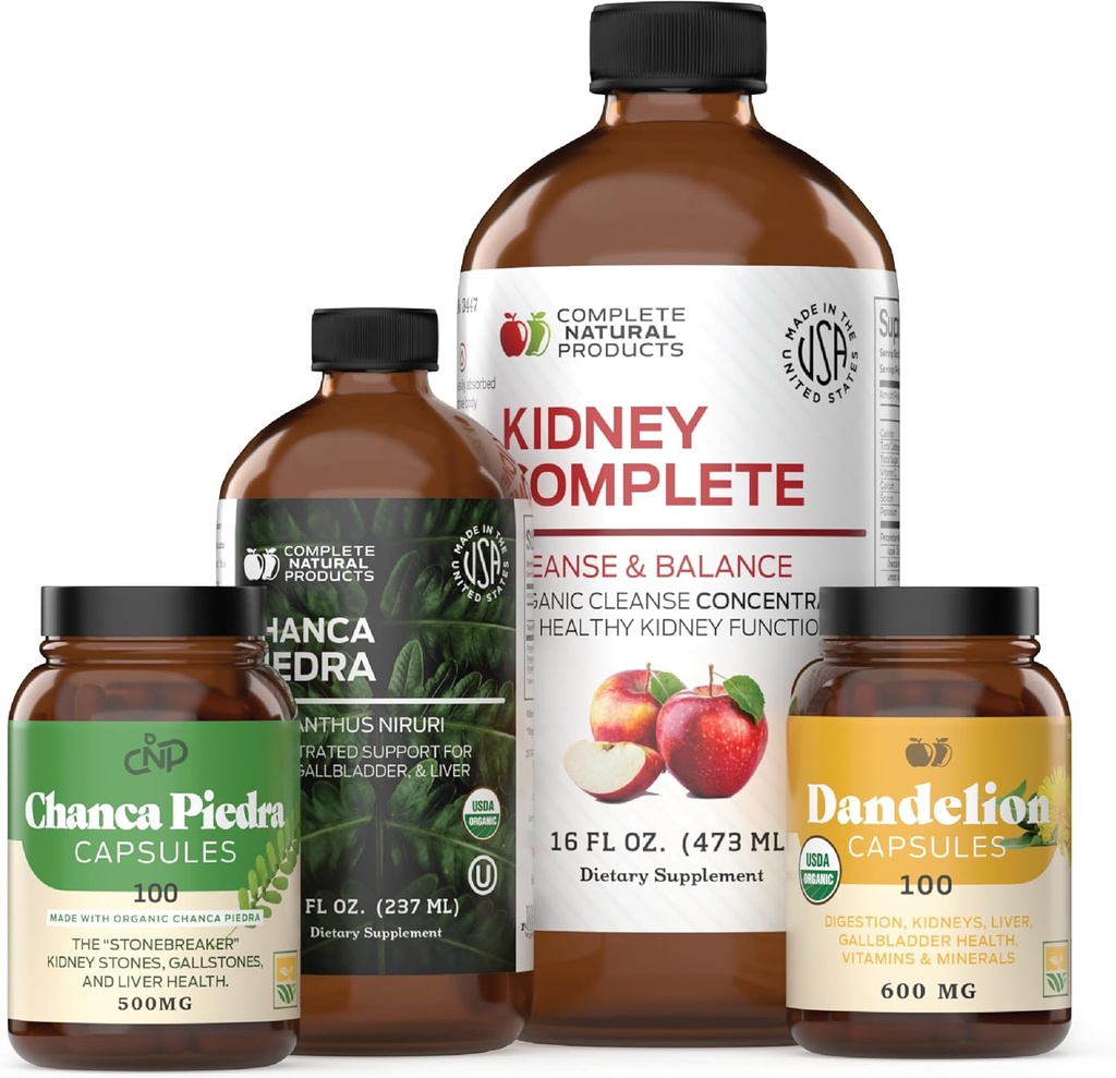 Kidney Complete Bundle & אורגני צ'נקה Piedra לחלץ 8oz Bundle