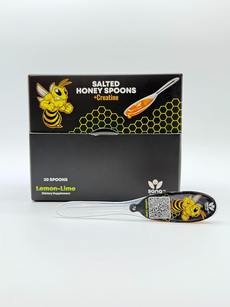 Sana Naturals Salted Honey Spoon + Creatine (30 כפות, לימונד לימון)