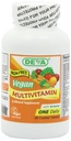 DEVA Vegan-Free Multivitamin & מינרלים תוסף, ירוק כדור הארץ, Spirulina, Chlorella, Ashwagandha, Broccoli, 90 טבליות coated