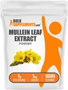 BulkSupplements.com Mullein Extract - Verbascum Thapsus, Mullein תוסף - Herbal Supplement for Immune Support - Gluten Free, 1g לכל משרת, 1kg (2.2 lbs) (Pack of 1)