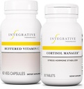 Integrative Therapeutics Bundle עם Cortisol Manager, 30 טבליות - Buffered ויטמין C קפסולות 1000 מ"ג, 60 קפסולות טבעוניות - תוספת מתח עם Ashwagandha * - Immune עם תוספת אנטיoxidants *