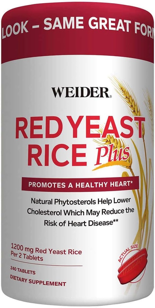 Weider Red Yeast Rice Plus 1200 מ"ג, 240 טבליות