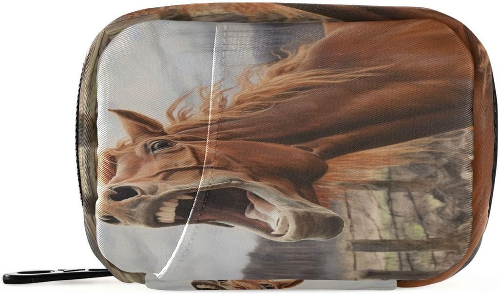 Horse Pill Organer Case Portable Weekly Pill Case Bag מאורגן עם Zipper for Supplements Medicine Travel Family Business