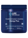 Life Extension Creatine Acetyl-L-Carnitine אנרגיה Plus, תוסף תמיכה באנרגיה, monohydrate קריאטין, Acetyl-L-carnitine, Gluten-Free, non-GMO, Vegetarian, 30 משרתות