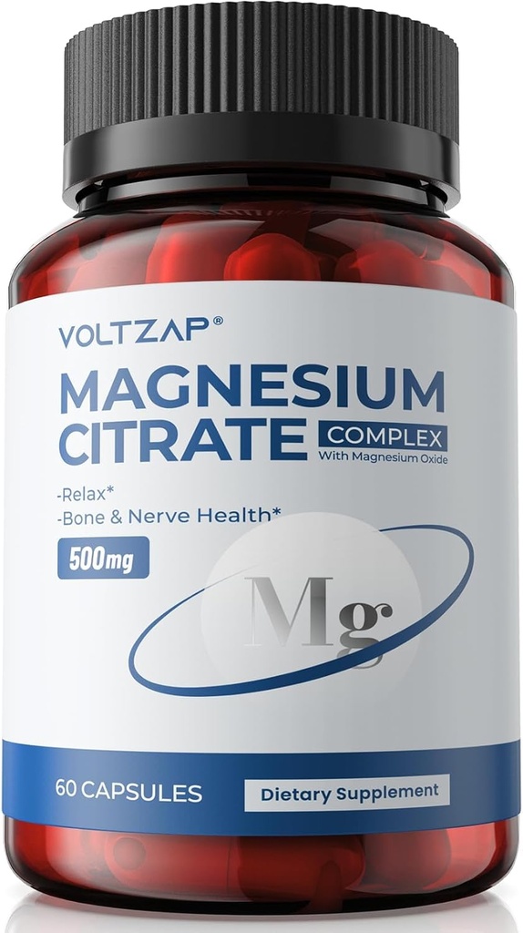 Magnesium Citrate קפסולות 500 מ"ג תוסף: עבור Constipation & Health Sleep תמיכה גבוהה Absorbable Magnesium תוסף אלמנטים עבור תמיכה בשרירים & Digest - Non-GMO & Gluten חינם חינם חינם