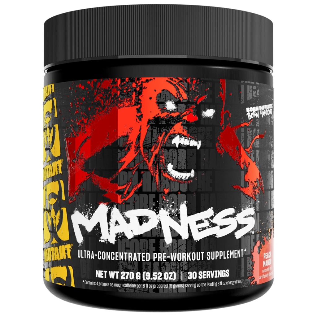 שיגעון מוטאנטים | Pre Workout אבקת ביצועים וכדור אש כולל L-Citrulline, Beta-Alanine, Tairine, L-Tyrosine | 30 משרתות