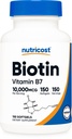 חומרים מזינים ביוטין (10,000mcg) 150 Softgels - Gluten Free, non-GMO