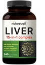 Liver 15in-1 Complex, 240 קפסולות Veggie | Herbal & מינרלים בלנדרה - Milk Thistle, Dandelion Root, Artichoke, Black Currant Oil, Turmeric, Chicory, Zinc, Choline ועוד | Non-GMOMO
