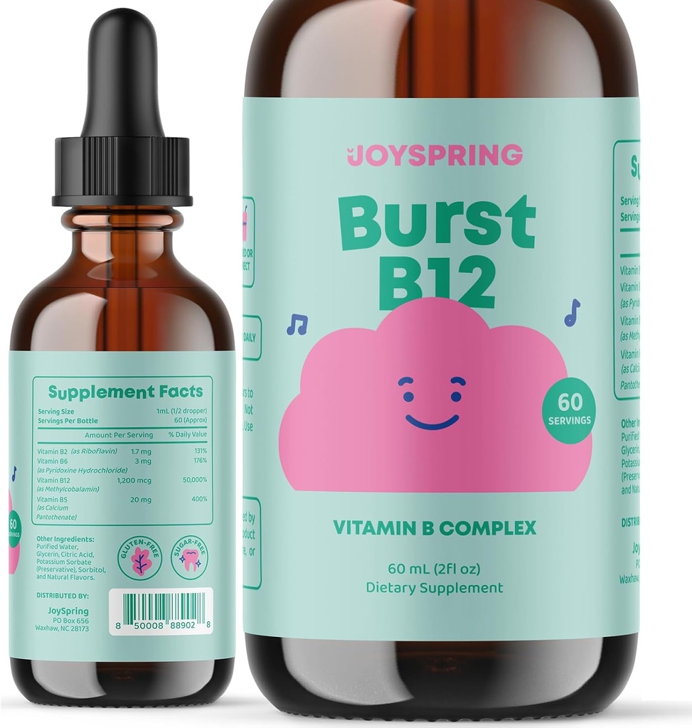 JoySpring נוזל B Complex - Multivitamin טיפות לילדים - ויטמין גאון לילדים