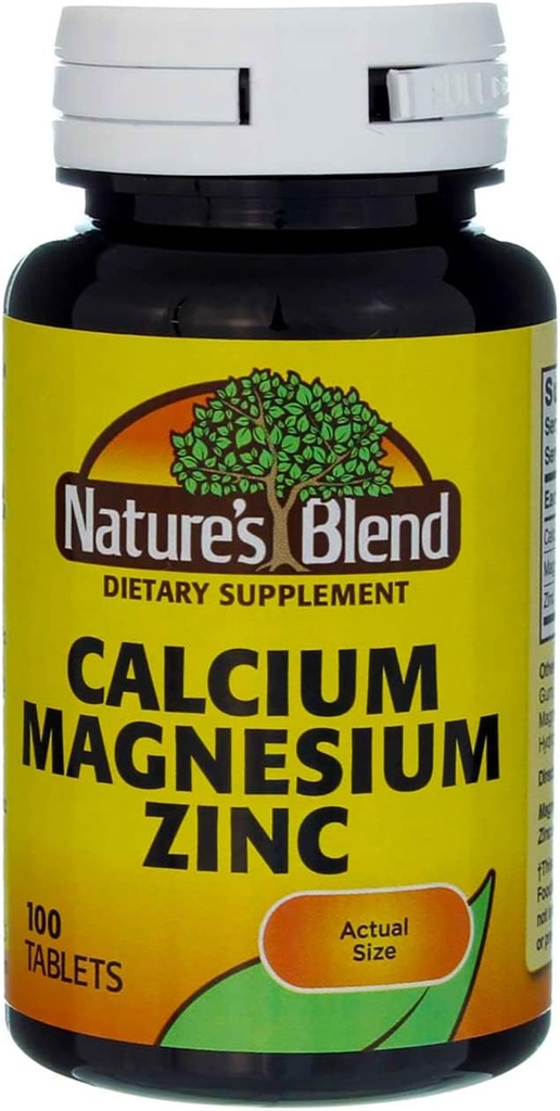 הקערה של הטבע Calcium Magnesium Zinc, 100 טבליות (Pack of 3)