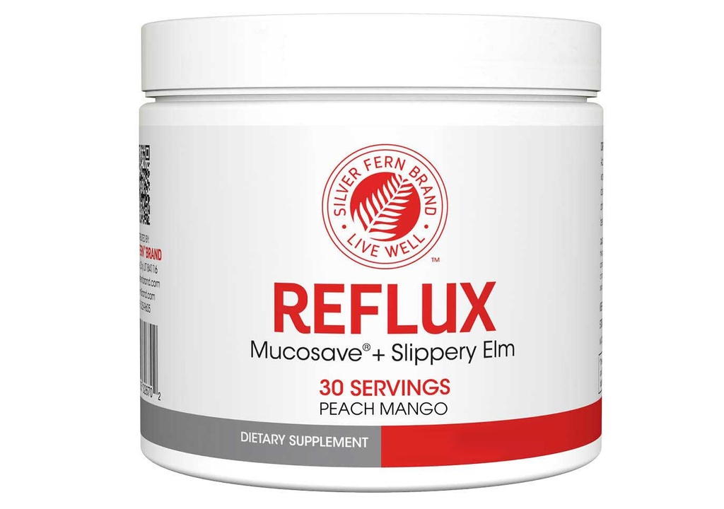 תוספת Reflux Digestive - Peach מנגו פלמור - כל Tub= 30 Scoops= 30 משרתות - תמיכה Mucosal בבעיות Acid - עם Mucosave FG ו Sly Elm Bark (1 Tub)