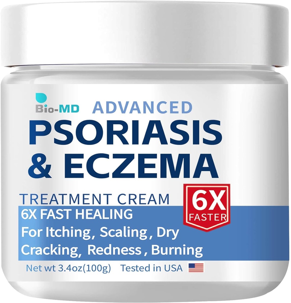 קרם Bio-MD Psoriasis Eczema, קרם אקסמה למבוגרים, תוספת כוח שליטה Reoccurrence, Relieve Symptom of Resistant, יעיל עבור Sborrheic Dermatitis, טיפול פוליקוליטיס