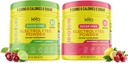 Keto Vitals Cherry Limeade Bundle עם Raspberryade - 2 Pack Bundle Keto אלקטרוליט אבקת - אלקטרוליטים עם Potassium, Magnesium, Sodium, Calcium - Cherry Limeade & Raspberryade לימון