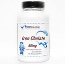 Iron Chelate 50 מ"ג / 200 קפסולות / טהור / על ידי תוספי PureControl