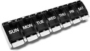 BUG HULL Pill מארגנת Easy to Open, Weekly Pill Box Arthritis Friendly, Large Medicine Pill Organer, Pill Case, Pill Container, Pill Holder, Black