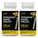 טבליות של Nature's Fusion Potassium Iodide (Pack of 2) 130 מ"ג - 120 טבליות EXP 10/2032 - YODO Naciente - KI Pills - Yoduro de Potasio