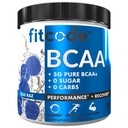 Fitcode Ultra Premium BCAAs עם 5G של Pure BCAAs עם פרובנס 2:1 Ratio של Amino Acids כדי לעזור פוסט עבודה התאוששות, Lean שריר צמיחה, אנדורנס, 30 לשרתים (ג'יק רז)