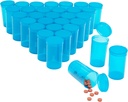 Juvale 30 Pack ריקה Pop-Top Pill Bottles - 19 Dram Capacity - Blueplastic - Caps for Easy Access - תרופות Containers & Vials עם Caps - Squeeze-Open Travel Vials