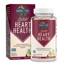 גן החיים Herbals Heart Health Supplement with Folate, Bergamot, תה ירוק ווויטמין E & K עבור Cholesterol, Circulatory & Blood Pressure Support, non-GMO, Gluten-Free, Citrus Flavor, 30 משרתים