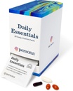 Persona Nutrition Daily Essentials Multivitamin Pack for Women & Men (28 Pack) - כולל אומגה 3 עם Turmeric, Calcium, ויטמין D & Complete Adult Multivitamin