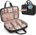 מארגנת התרופות, Pill Bottles Storage Bag for Prescription Medicine, Medical Supplies, Black Black