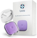 Livia Menstrual Pain Relief Device, Lavender - Off-Switch for Time Pain - Portable & Discreet - Rechargeable, Up to 12 שעות סוללה - קיט שלם עם Stick-On Pads - השותף נסיעות