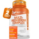 Herbtonics All-in-One Mushroom for Immune System Support Supplement with Lion's Mane, Cordyceps, Reishi | Powerful Mushroom Complex
