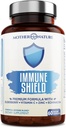 Advanced 7-in-1 Immune Support Supplement for Allergies - Elderberry, ויטמין C, Zinc ועוד - Boosts Immunity in Adults & Kids (60 קפסולות טבעוניות)