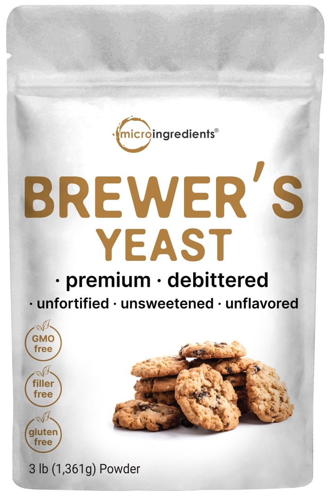 ברוקר Yeast עבור Lactation, 3lbs (90 משרתים) | Debitter Brewers Yeast for Breastfeeding Support