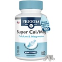 Freeda Super Cal / Magic - כשרון בריאות העצם - תומך בחוזק העצם, תפקוד עצבי ורגיעה שרירים - קפסולות Calcium Magnesium - צד שלישי נבדק - (100 קפסולות)