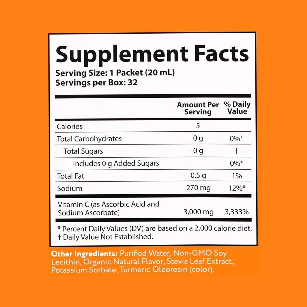Aurora Nutrascience Mega-Liposomal ויטמין C, 3000mg Vida Lifescience 32 oz Liqu