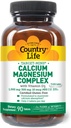 Country Life Target-Mins Calcium Magnesium עם ויטמין D-Complex, 1000 מ"ג /500 מ"ג, 90 טבליות, מוסמך Gluten חינם, מוסמך Vegetarian
