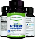 Power By Naturals: Leptin Fat Burner עם Carb Bloer - 60 קפסולות ללא גלוטן, Leptin משקל דיאטה גלולות, שומן יעיל שריפת Burner, Appetite Suppressant