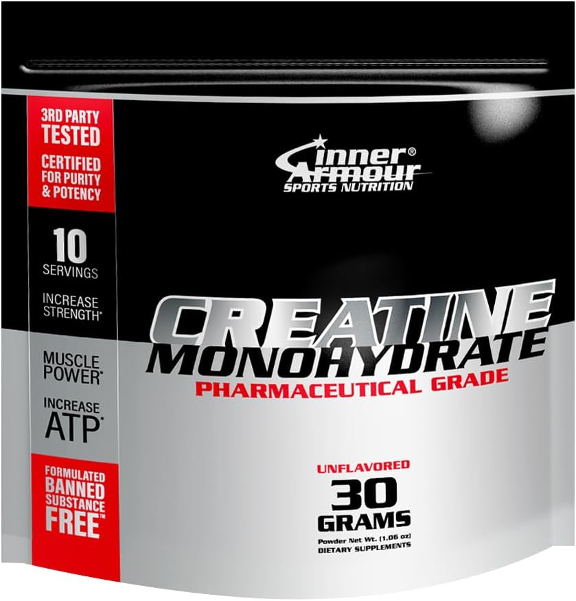 אבקת Creatine Monohydrate - להגדיל את כוח השרירים ואת אנדורנס - שחרור מהיר, בריאות טבעוני חינם, Keto Friendly - 30 גר או 10 משרתים